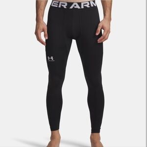 Under Armour Men's ColdGear Full Length Wicking Black Leggings Pocket Medium